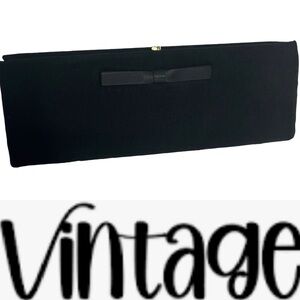 Vintage 80’s Black Satin Evening Clutch Bag
